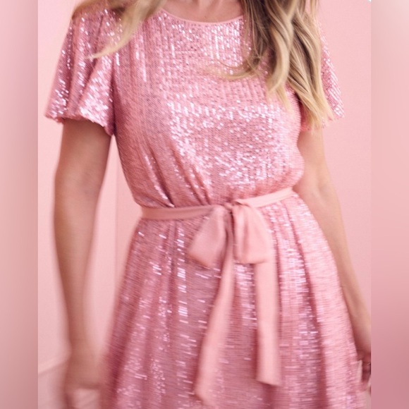 LC Pink Sequin Dress - Picture 7 of 10